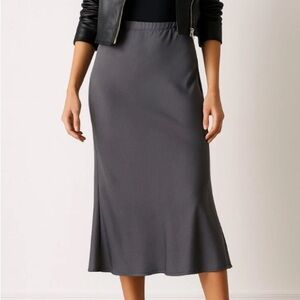 Young fabulous and broke midi skirt, Small, gunmetal grey